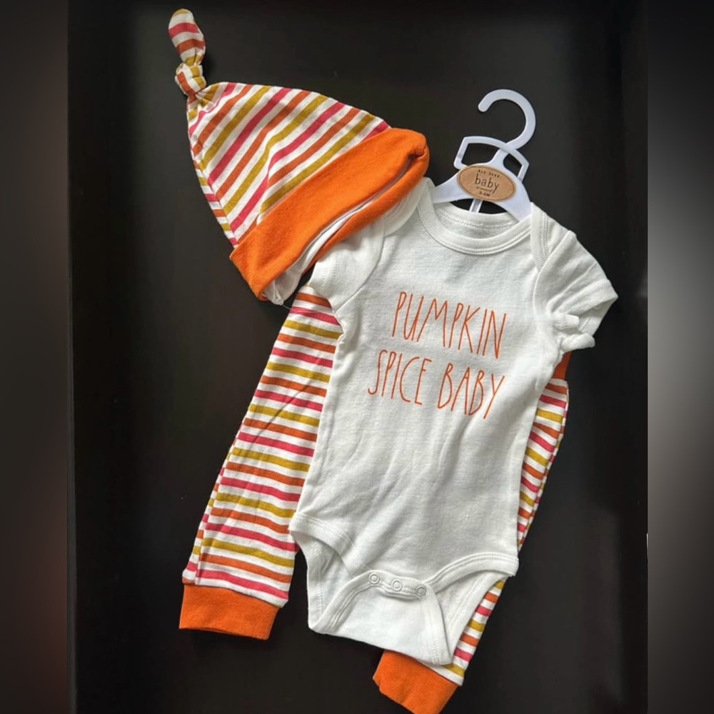 Rae Dunn Baby Fall Onesie Set